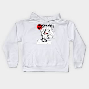 Cute Girl Evil Aesthetic Samurai Kids Hoodie